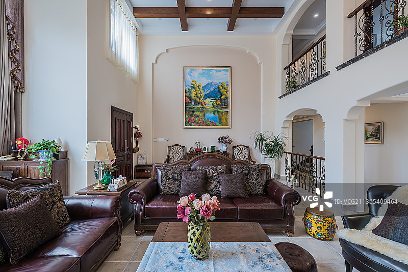 中国上海别墅装修设计空间实景展示图片素材