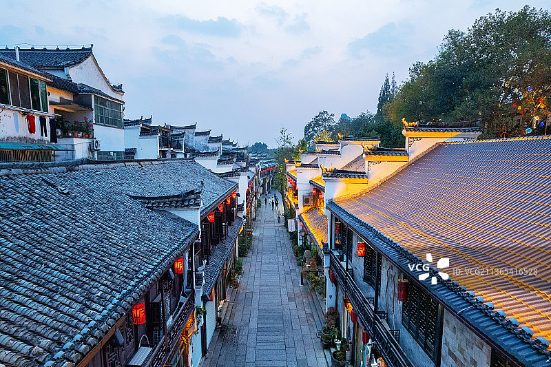 航拍金华婺州古城景区图片素材