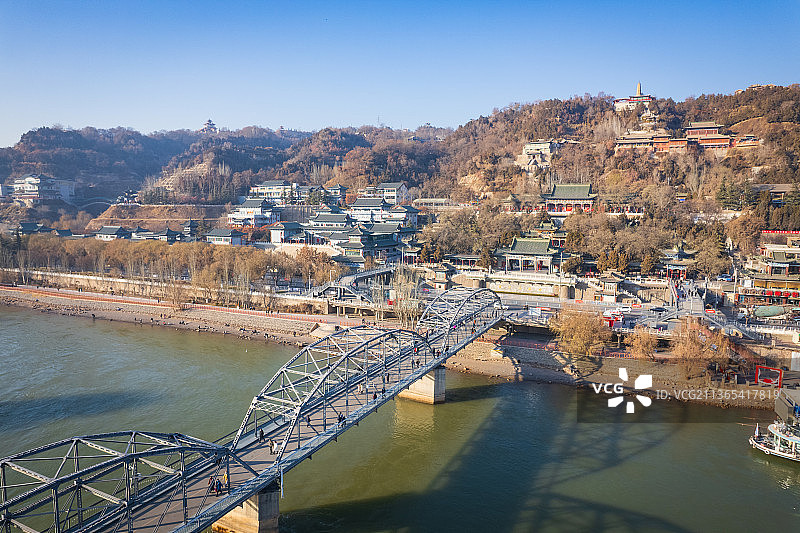 甘肃兰州黄河铁桥中山桥图片素材