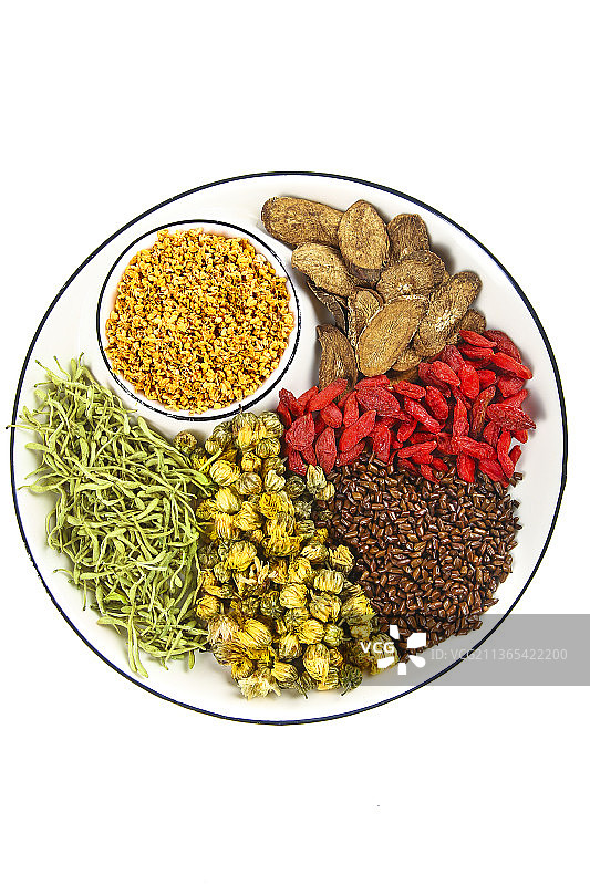 一盘花茶组合图片素材