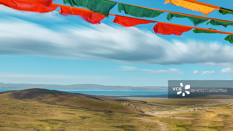 远眺纳木措图片素材