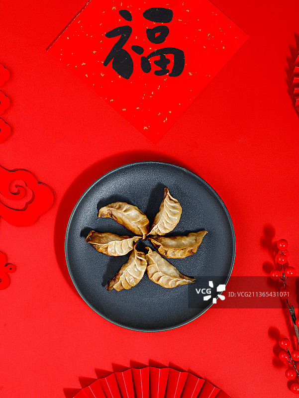 春节传统美食饺子图片素材