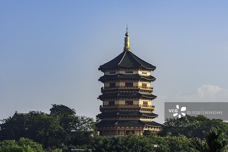 中国海南省琼海市博鳌镇博鳌禅寺万佛塔图片素材
