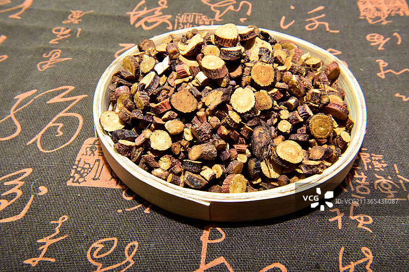 中草药中药加工传统中药材甘草图片素材