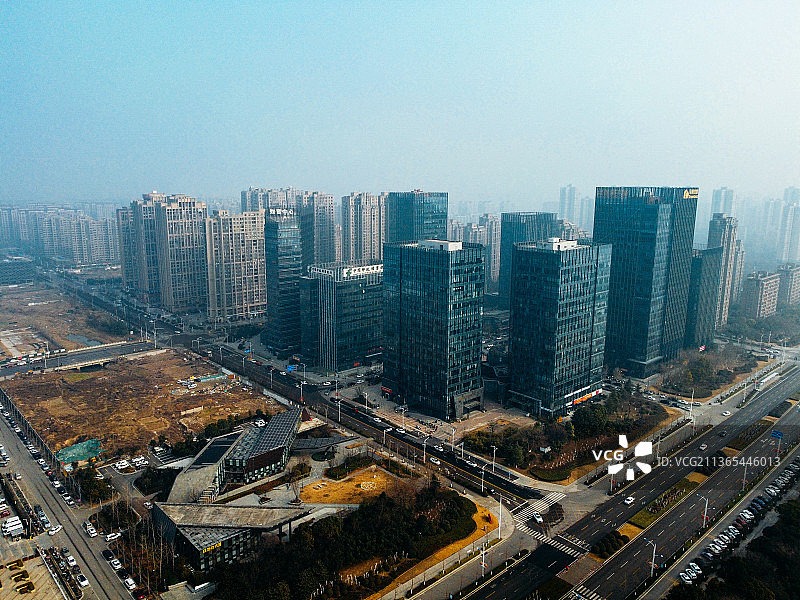 徐州 大龙湖 绿地商务城 新城区 昆仑大道 云龙区 汉风路图片素材