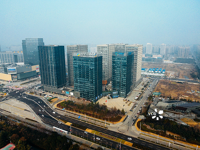 徐州 大龙湖 绿地商务城 新城区 昆仑大道 云龙区 汉风路图片素材