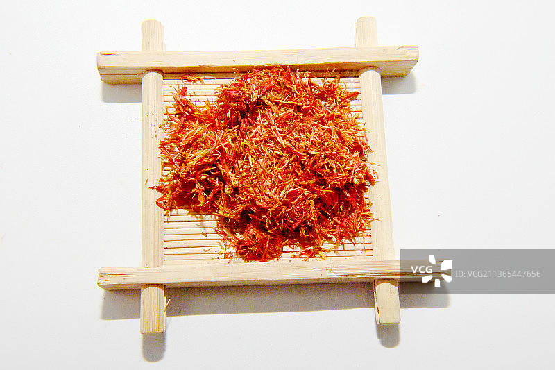 传统道地中药材红花图片素材