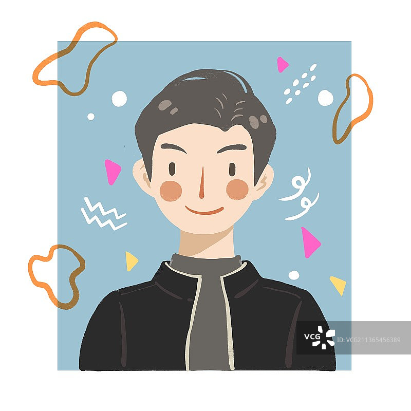 极简风格人物元素插画图片素材