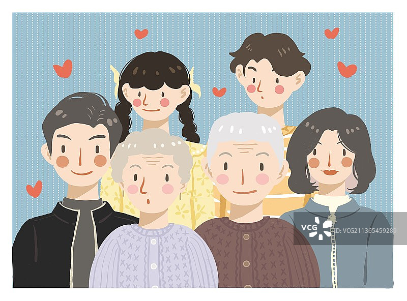 全家福插画图片素材