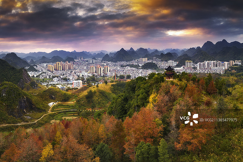 美丽山城（广西德保县）图片素材