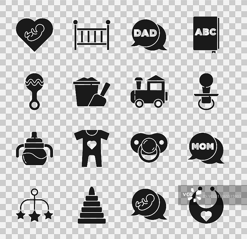 婴儿口水巾对话气泡妈妈安抚奶嘴图片素材