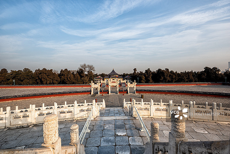 站在天坛圜丘北望图片素材