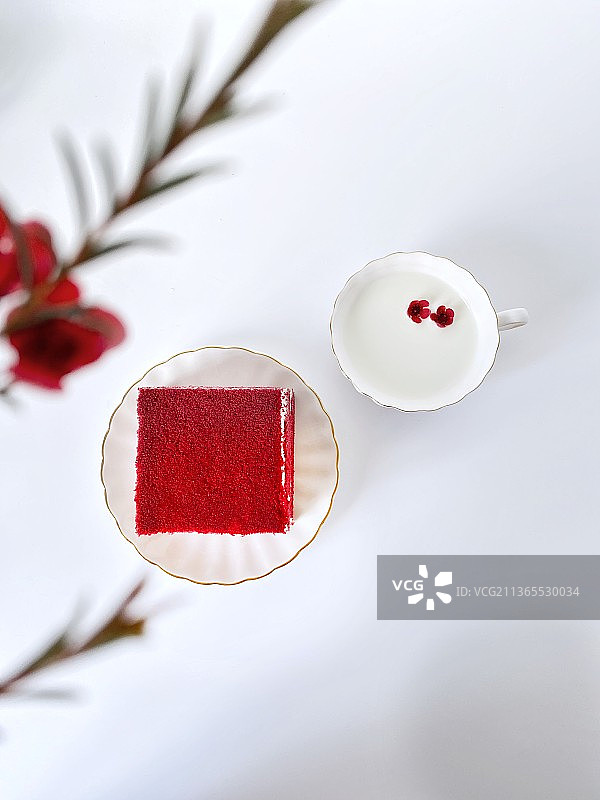 红丝绒蛋糕图片素材