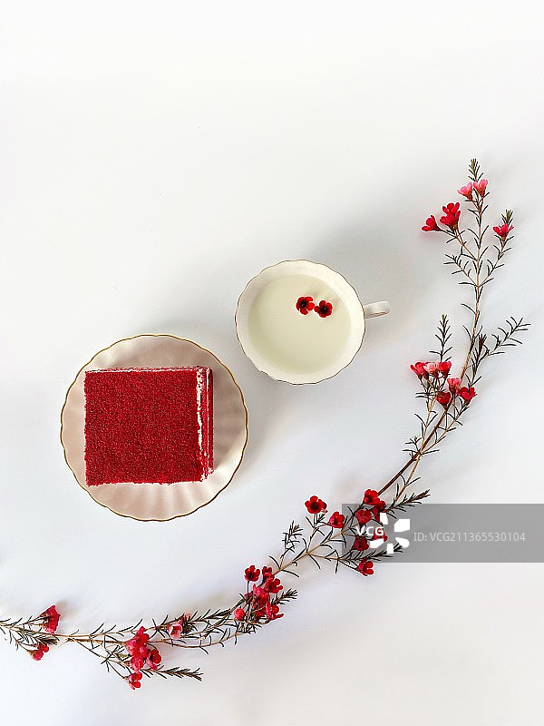 红丝绒蛋糕图片素材