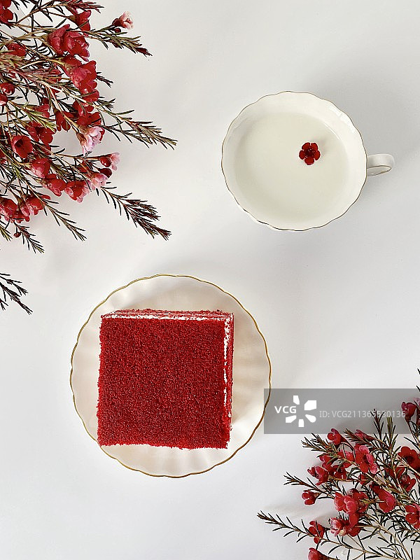 红丝绒蛋糕图片素材