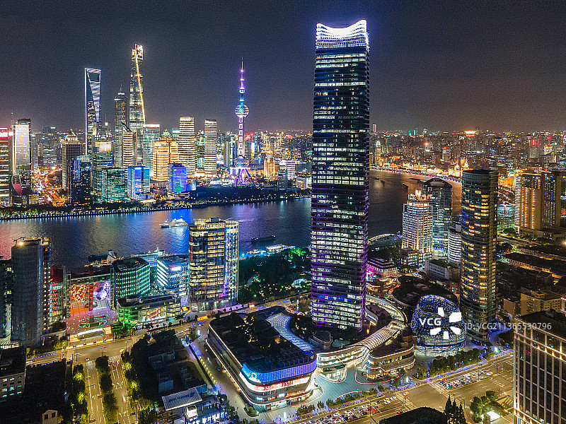 黄浦江两岸白玉兰广场图片素材