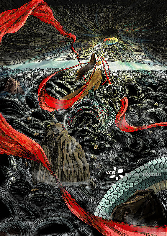 中国神话和童话世界图片素材