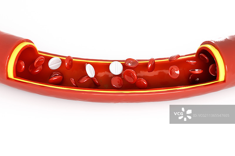 3D渲染的血管图片素材