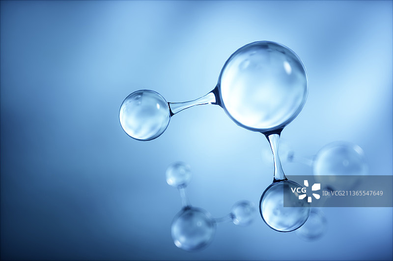 3D渲染的分子结构图片素材