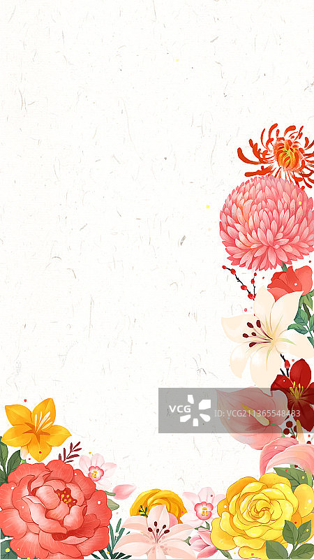 节气节日插画鲜花装饰图片素材