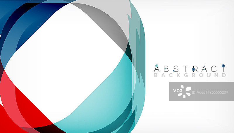 抽象的正方形形状与重叠的波浪图片素材