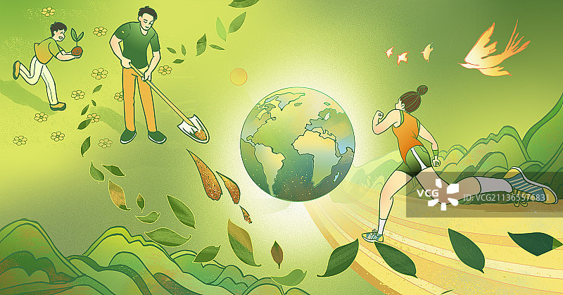 绿色环保地球生活图片素材