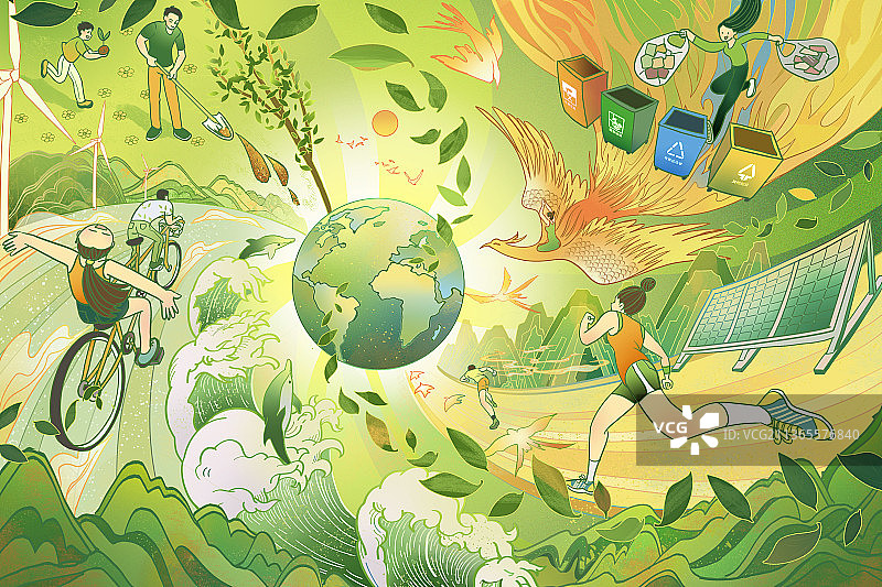 绿色环保地球生活图片素材