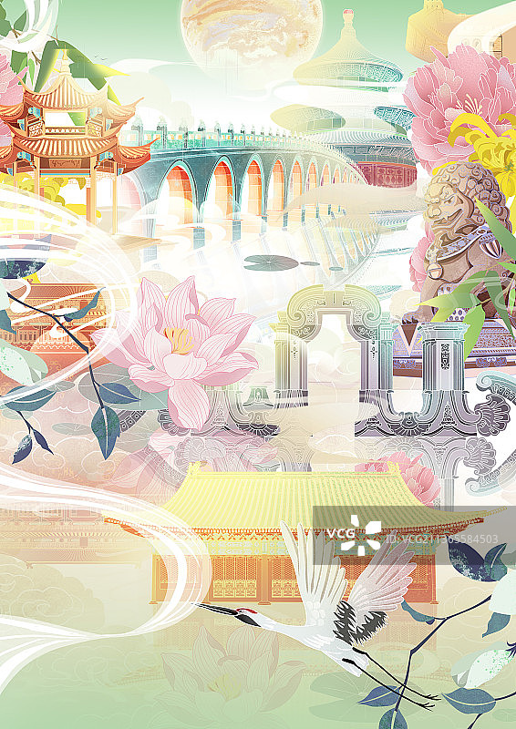 古代建筑竖图片素材