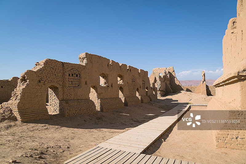 新疆吐鲁番高昌故城遗址图片素材