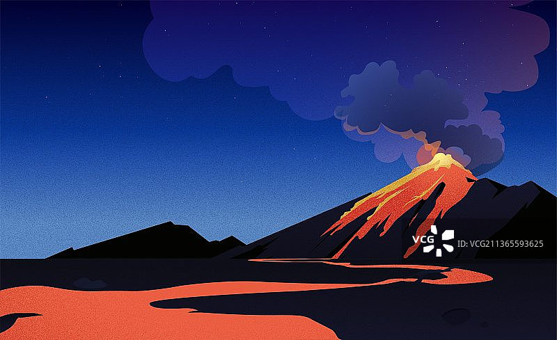 火山爆发图片素材