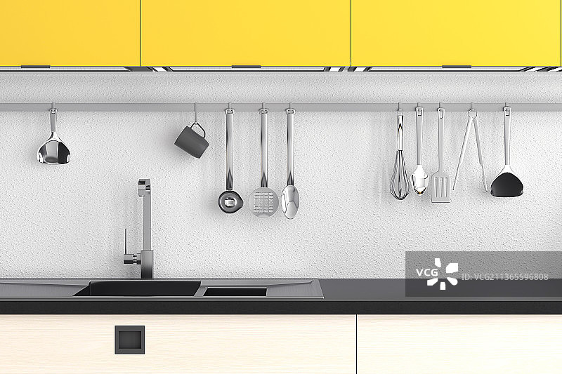 3D现代厨房图片素材