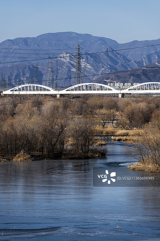 冰封永定河图片素材