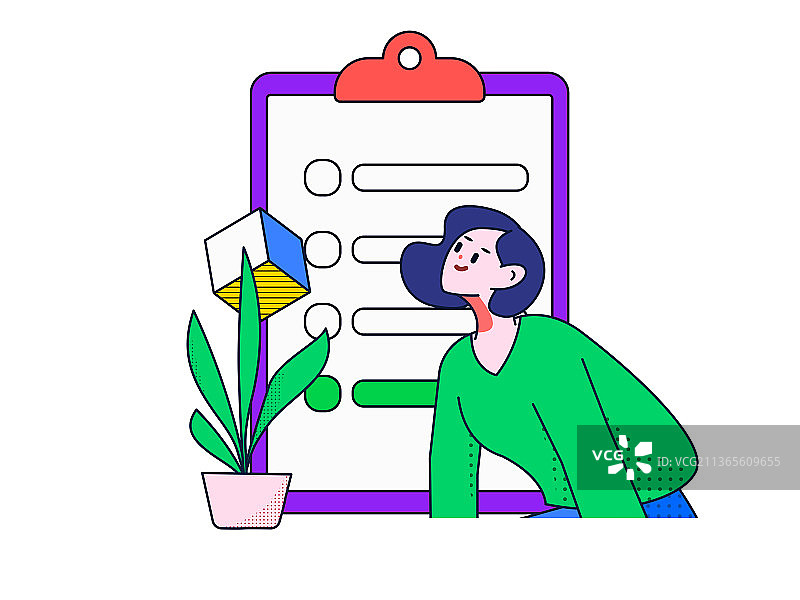 邀请好友进行问卷调查扁平矢量概念运营插画图片素材