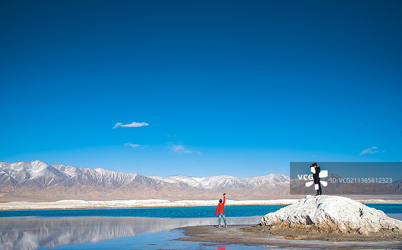 大柴旦翡翠湖，摄影师的天堂图片素材
