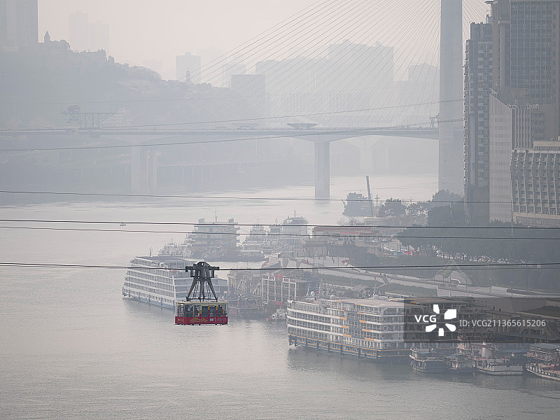 重庆长江嘉陵江索道图片素材
