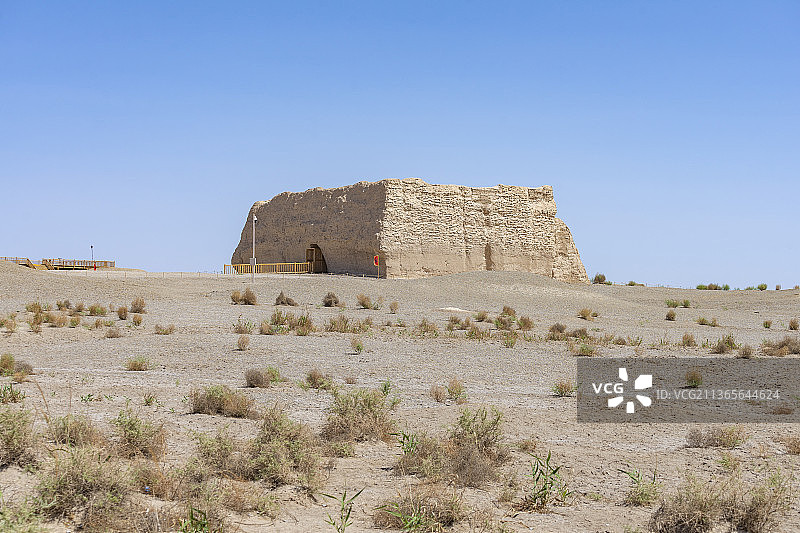 世界文化遗产甘肃省酒泉市玉门关小方盘城图片素材