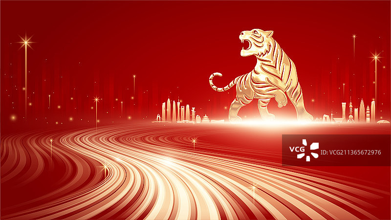 虎年春节背景图片素材