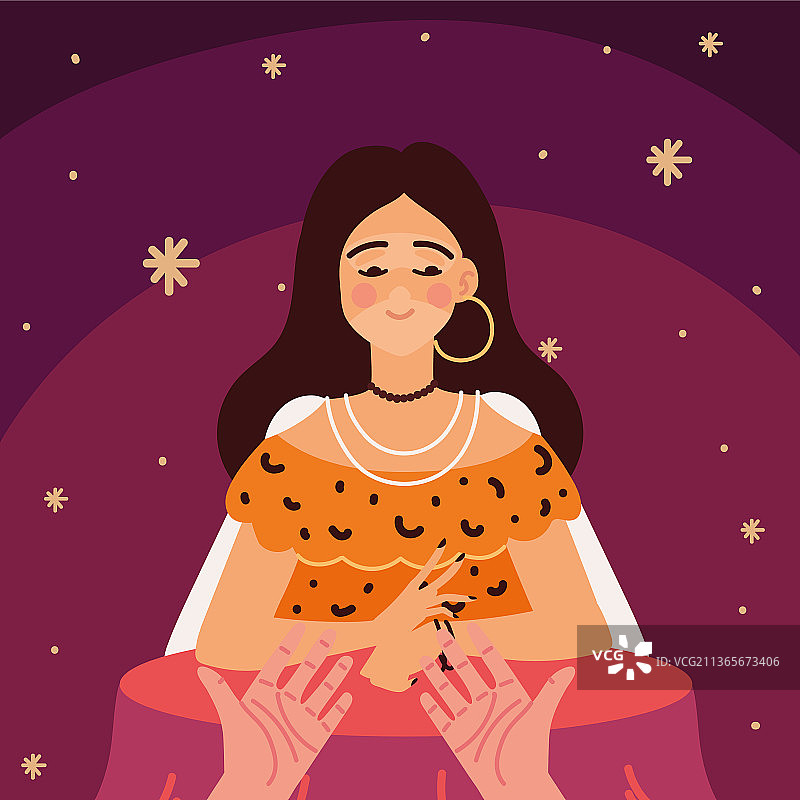 正在占卜的女人图片素材