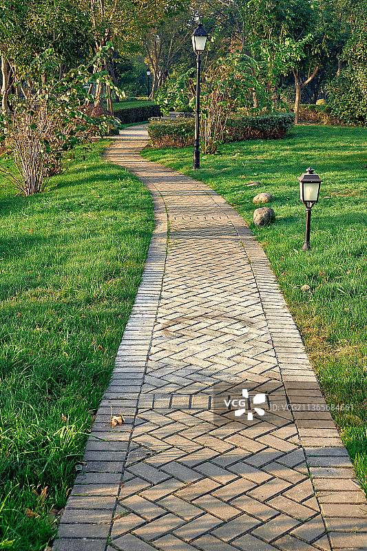 公园小路图片素材