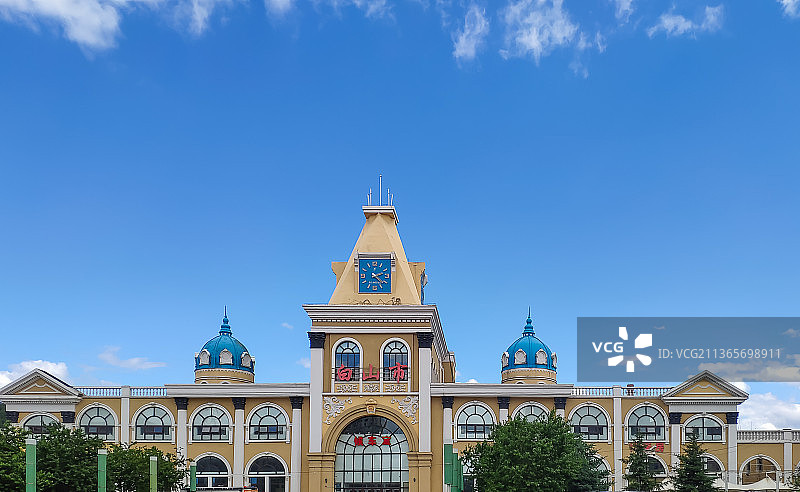 中国吉林省白山市火车站图片素材