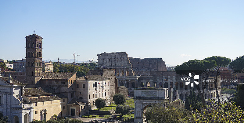 罗马古迹 罗马斗兽场 君士坦丁凯旋门图片素材