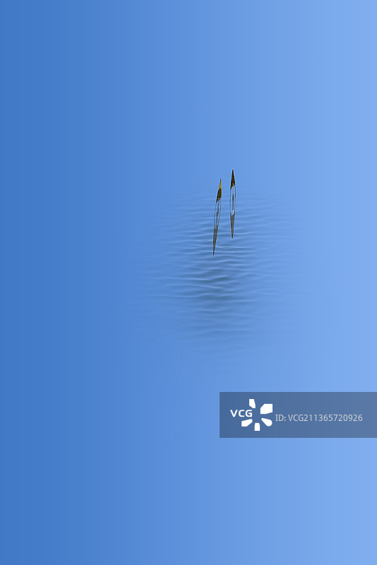 水面上的扁舟图片素材