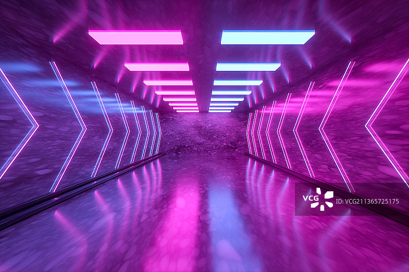 人造空间，霓虹灯，未来，背景，空的，商务图片素材