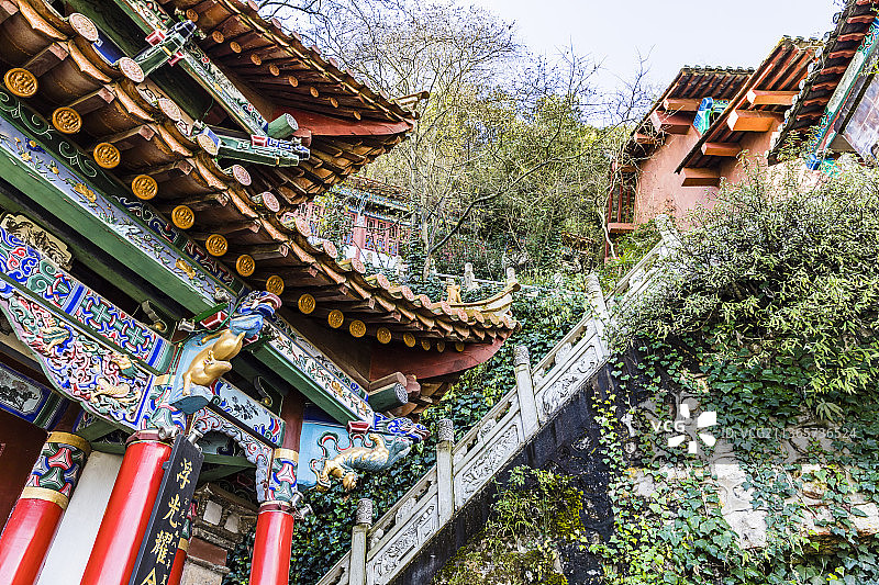 云南昆明西山风景名胜区图片素材