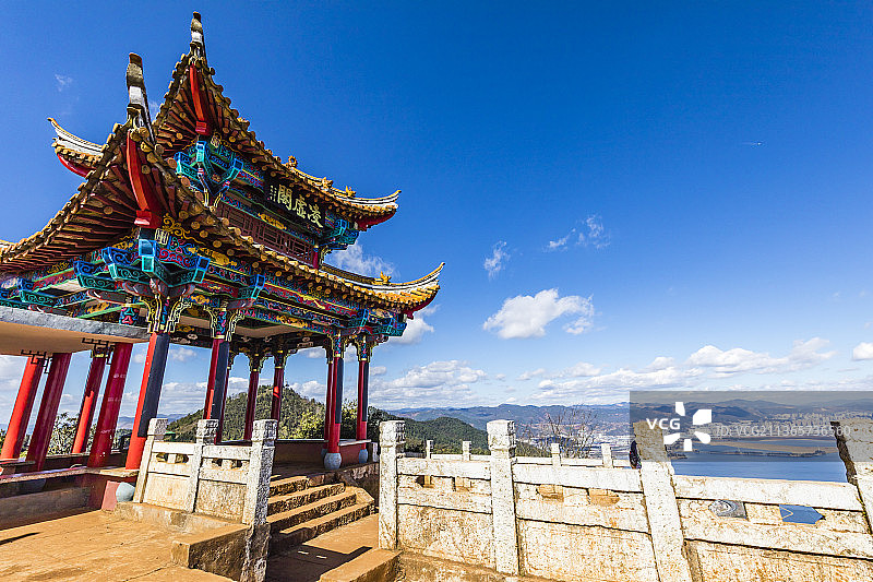 云南昆明西山风景名胜区图片素材