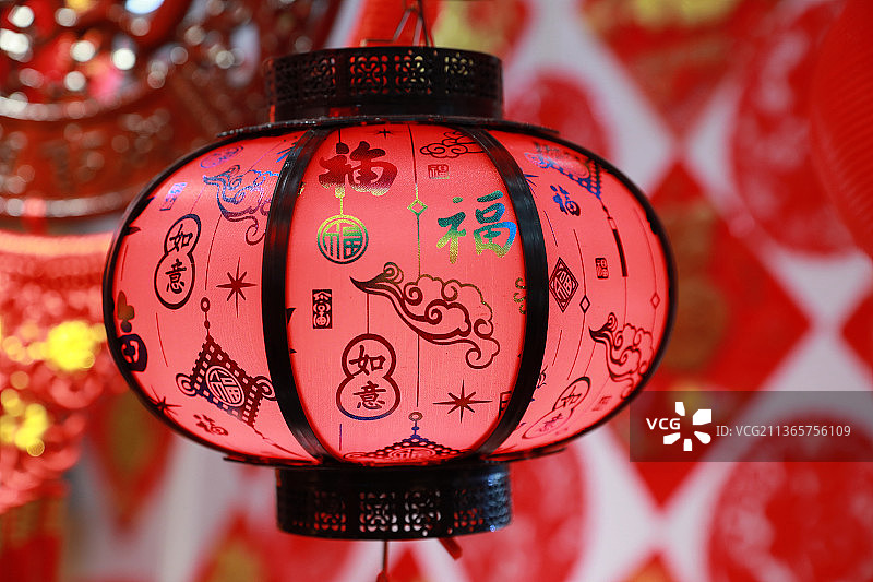 新年喜庆的红灯笼图片素材