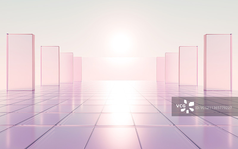 3D立体科技延伸空间概念创意图图片素材