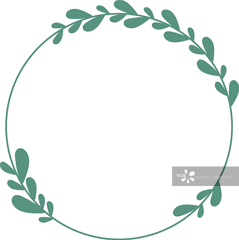 绿色月桂花环图片素材