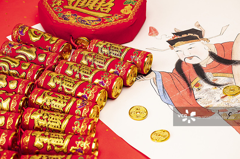财神爷富贵满堂图片素材