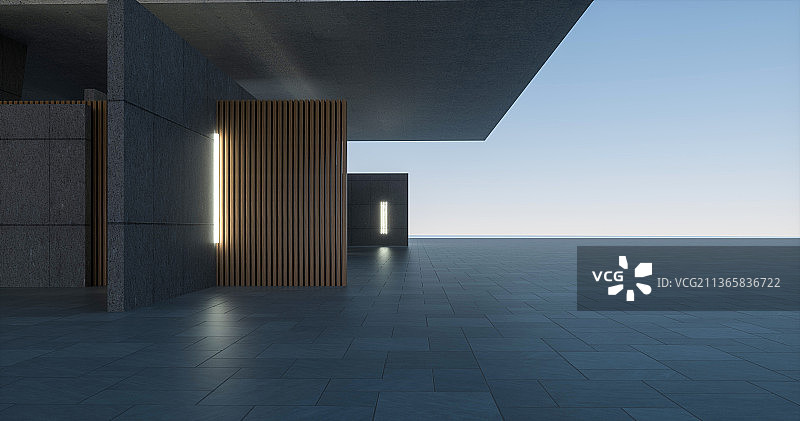 空旷的现代建筑图片素材